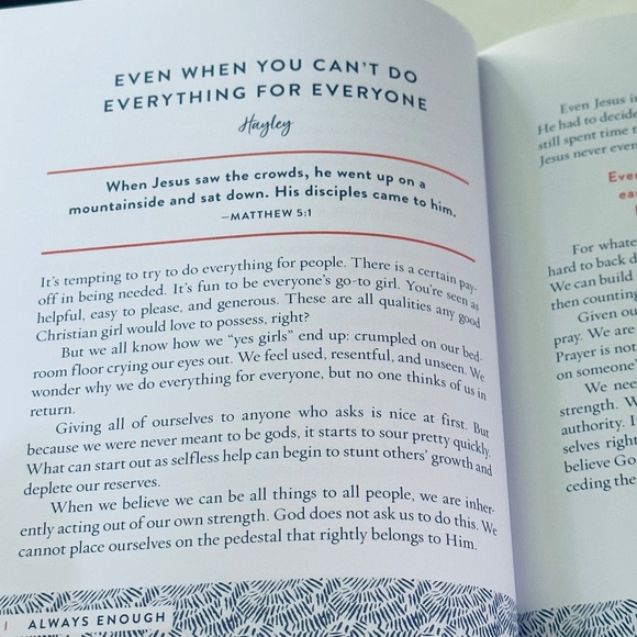 NEW Always Enough | Never Too Much Flip Book Hardcover Devotional - Picture 7 of 13